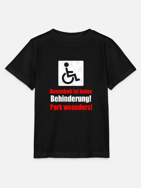 Lustiges Gehbehinderten Rollstuhlfahrer T-Shirt - Stanley/Stella Kinder T-Shirt MINI CREATOR - Schwarz