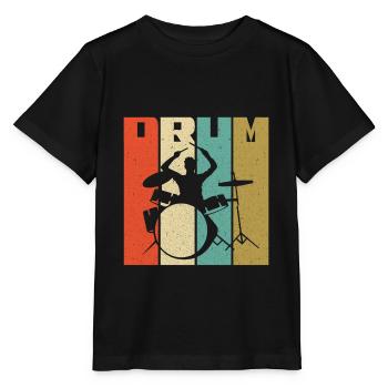 Schlagzeug Schlagzeuger Drummer Geschenk - Stanley/Stella Kinder T-Shirt MINI CREATOR  - Schwarz - Vorne - Mikhail (115cm)