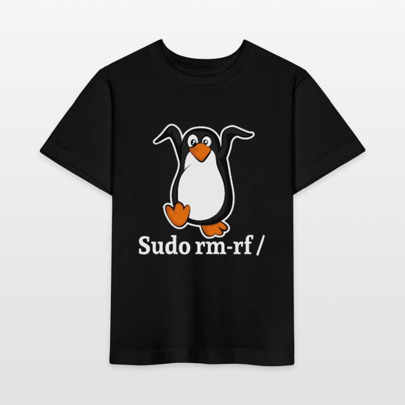 Tux Linux Pingouin Sudo Rm Rf | Computerfreak Hack T-shirt bio MINI CREATOR Stanley/Stella Enfant