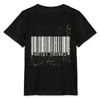 Barcode Geschenkidee - Stanley/Stella Kinder T-Shirt MINI CREATOR  - Schwarz - Vorne - Mikhail (115cm)