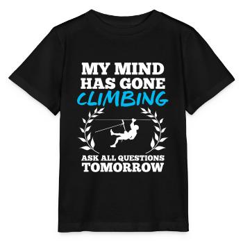 Mountaineering Mountaineer Climbing Climbing Mountains - Stanley/Stella MINI CREATOR Kids’ T-Shirt - black - Front - Mikhail (115cm)