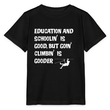 Mountaineering Mountaineer Climbing Climbing Mountains - Stanley/Stella MINI CREATOR Kids’ T-Shirt - black - Front - Mikhail (115cm)