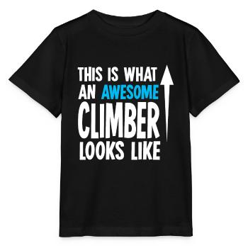 Mountaineering Mountaineer Climbing Climbing Mountains - Stanley/Stella MINI CREATOR Kids’ T-Shirt - black - Front - Mikhail (115cm)