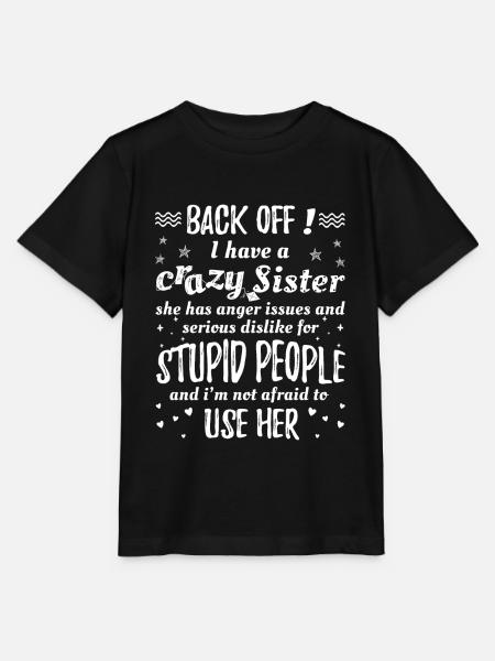 Verrückte Schwester Lustig - Stanley/Stella T-shirt MINI CREATOR til børn - sort