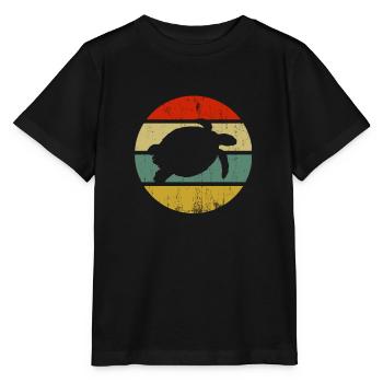 tortue - T-shirt bio MINI CREATOR Stanley/Stella Enfant - noir - Devant - Mikhail (115cm)