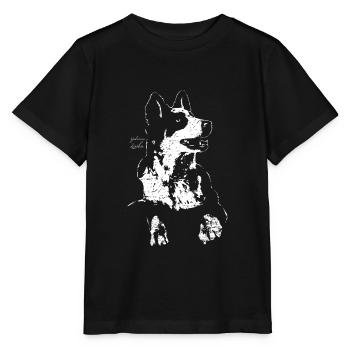 Yakutian Laika - Stanley/Stella MINI CREATOR Kids’ T-Shirt - black - Front - Mikhail (115cm)