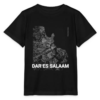 Plan et rues de la ville de Dar es Salaam - T-shirt bio MINI CREATOR Stanley/Stella Enfant - noir - Devant - Mikhail (115cm)