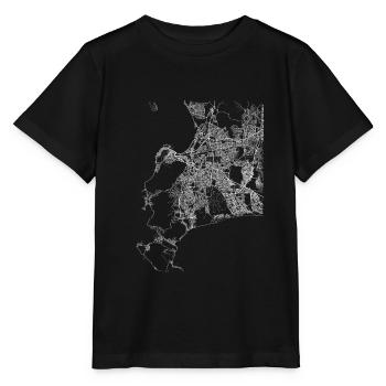 Plan et rues de la ville de Cape Town - T-shirt bio MINI CREATOR Stanley/Stella Enfant - noir - Devant - Mikhail (115cm)