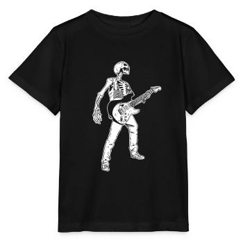 Skeleton guitar guitar player - Stanley/Stella MINI CREATOR Kids’ T-Shirt - black - Front - Mikhail (115cm)