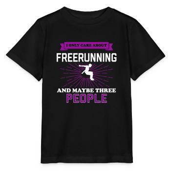 Freerunning et peut-être 3 personnes - T-shirt bio MINI CREATOR Stanley/Stella Enfant - noir - Devant - Mikhail (115cm)