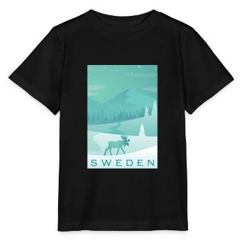 Suède - T-shirt bio MINI CREATOR Stanley/Stella Enfant - noir - Devant - Mikhail (115cm)