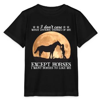 Je veux que le cheval m'aime - T-shirt bio MINI CREATOR Stanley/Stella Enfant - noir - Devant - Mikhail (115cm)