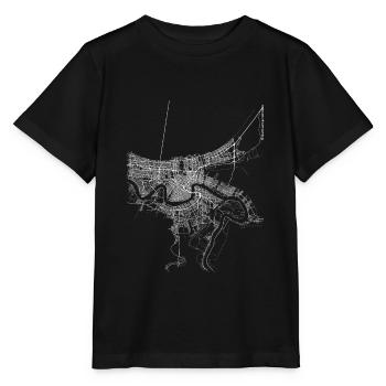 Carte de la ville et rues minimales de la Nouvelle-Orléans - T-shirt bio MINI CREATOR Stanley/Stella Enfant - noir - Devant - Mikhail (115cm)