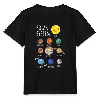 Planètes univers - T-shirt bio MINI CREATOR Stanley/Stella Enfant - noir - Devant - Mikhail (115cm)