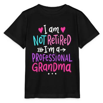 Grand-mère retraitée grand-mère - T-shirt bio MINI CREATOR Stanley/Stella Enfant - noir - Devant - Mikhail (115cm)