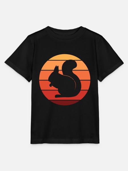 Eichhörnchen - Stanley/Stella Kinder T-Shirt MINI CREATOR - Schwarz