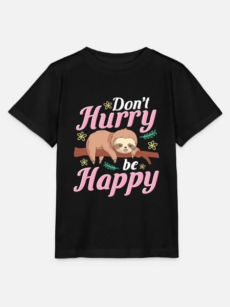 Faultier Witzig Sprichwort - Stanley/Stella Kinder T-Shirt MINI CREATOR - Schwarz
