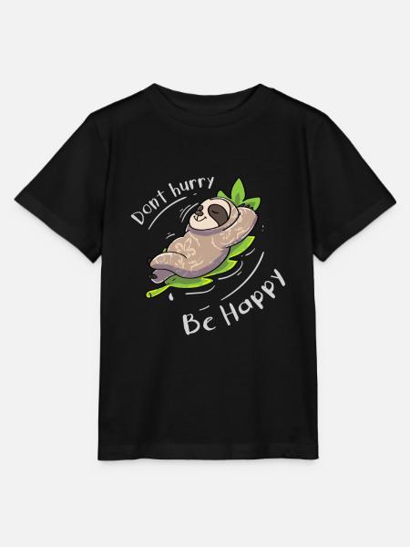 Faultier Witzig Sprichwort - Stanley/Stella Kinder T-Shirt MINI CREATOR  - Schwarz