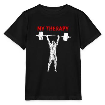 My Therapy Weightlifing Bodybuilder Gewichtsheber - Stanley/Stella Kinder T-Shirt MINI CREATOR  - Schwarz - Vorne - Mikhail (115cm)