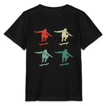 Skateboarder - Stanley/Stella Kinder T-Shirt MINI CREATOR  - Schwarz - Vorne - Mikhail (115cm)
