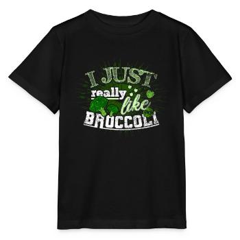 Broccoli vegetables - Stanley/Stella MINI CREATOR Kids’ T-Shirt - black - Front - Mikhail (115cm)