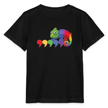 Virgule caméléon - T-shirt bio MINI CREATOR Stanley/Stella Enfant - noir - Devant - Mikhail (115cm)