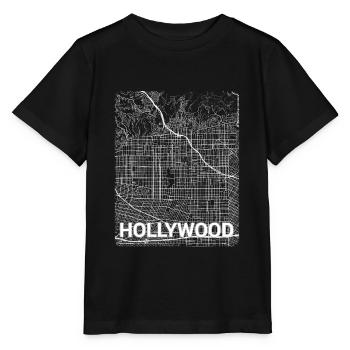Hollywood Stadtplan und Straßen - Stanley/Stella Kinder T-Shirt MINI CREATOR  - Schwarz - Vorne - Mikhail (115cm)