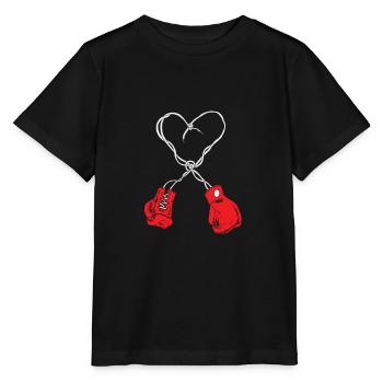 Boxe Boxeur Valentines Day Coeur Boxe - T-shirt bio MINI CREATOR Stanley/Stella Enfant - noir - Devant - Mikhail (115cm)