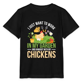 Poulet Jardin - T-shirt bio MINI CREATOR Stanley/Stella Enfant - noir - Devant - Mikhail (115cm)