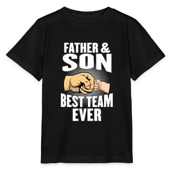 father and son - Stanley/Stella MINI CREATOR Kids’ T-Shirt - black - Front - Mikhail (115cm)