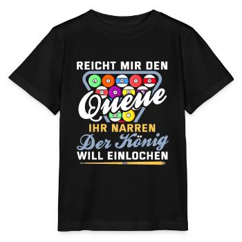 Lustig Spruch Billard Queue Billardkugel Geschenk - Stanley/Stella Kinder T-Shirt MINI CREATOR  - Schwarz - Vorne - Mikhail (115cm)