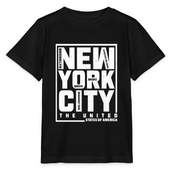 New York - T-shirt bio MINI CREATOR Stanley/Stella Enfant - noir - Devant - Mikhail (115cm)