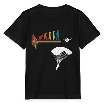 Skydiving Vintage Retro Evolution - Stanley/Stella MINI CREATOR Kids’ T-Shirt - black - Front - Mikhail (115cm)