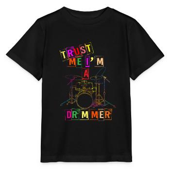 SCHLAGZEUG - Stanley/Stella Kinder T-Shirt MINI CREATOR  - Schwarz - Vorne - Mikhail (115cm)