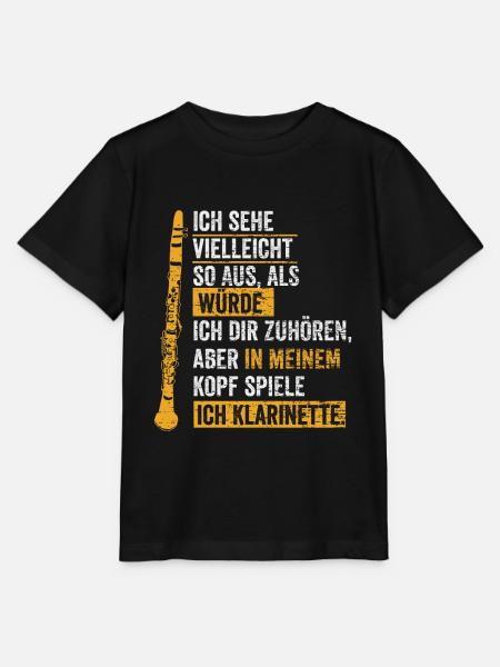 Klarinette Musiker - Stanley/Stella Kinder T-Shirt MINI CREATOR  - Schwarz