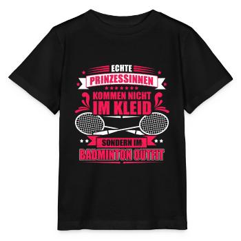 Geschenk Badmintonschläger Badmintonspieler - Stanley/Stella Kinder T-Shirt MINI CREATOR  - Schwarz - Vorne - Mikhail (115cm)