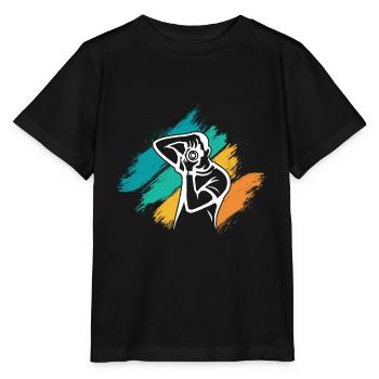 Photograph - Stanley/Stella Kinder T-Shirt MINI CREATOR  - Schwarz - Vorne - Mikhail (115cm)