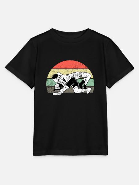 Ringer-Retro - Stanley/Stella Kinder T-Shirt MINI CREATOR - Schwarz