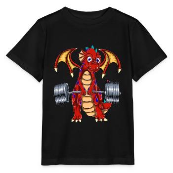 Drache Deadlift - Stanley/Stella Kinder T-Shirt MINI CREATOR  - Schwarz - Vorne - Mikhail (115cm)