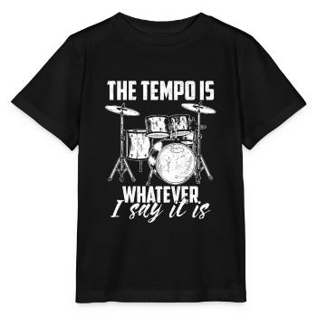 Batteur de batterie - T-shirt bio MINI CREATOR Stanley/Stella Enfant - noir - Devant - Mikhail (115cm)