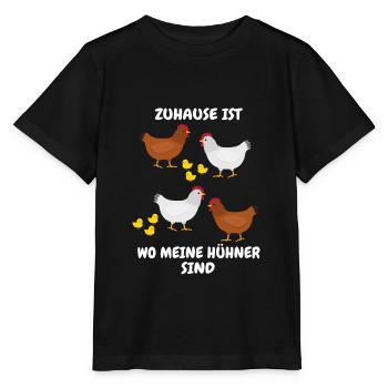 Hühner - Stanley/Stella Kinder T-Shirt MINI CREATOR  - Schwarz - Vorne - Mikhail (115cm)