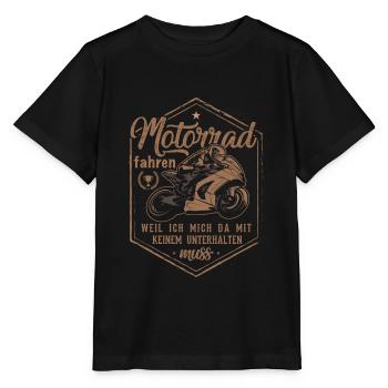 Motorrad Superbike Biker Geschenk · Unterhaltung - Stanley/Stella Kinder T-Shirt MINI CREATOR  - Schwarz - Vorne - Mikhail (115cm)