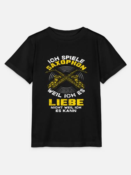 Saxophon - Stanley/Stella Kinder T-Shirt MINI CREATOR  - Schwarz