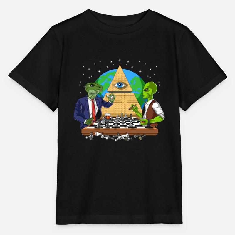 Illuminati Alien Conspiracy - T-shirt bio MINI CREATOR Stanley/Stella Enfant - noir
