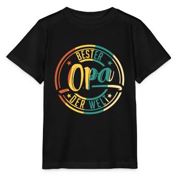 Opa Großeltern - Stanley/Stella Kinder T-Shirt MINI CREATOR  - Schwarz - Vorne - Mikhail (115cm)
