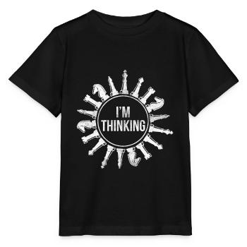 Stratégie de jeu d'échecs - T-shirt bio MINI CREATOR Stanley/Stella Enfant - noir - Devant - Mikhail (115cm)