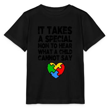 AUTISM SPECIAL MOM Cadeau de sensibilisation à l'autisme - T-shirt bio MINI CREATOR Stanley/Stella Enfant - noir - Devant - Mikhail (115cm)