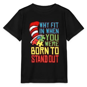 AUTISM HAT Cadeau de sensibilisation à l'autisme pour les autistes - T-shirt bio MINI CREATOR Stanley/Stella Enfant - noir - Devant - Mikhail (115cm)