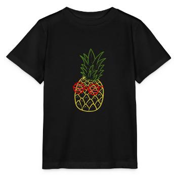 Ananas - Stanley/Stella Kinder T-Shirt MINI CREATOR  - Schwarz - Vorne - Mikhail (115cm)