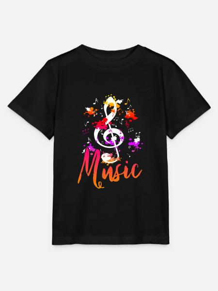 Notenschlüssel Instrument - Stanley/Stella Kinder T-Shirt MINI CREATOR - Schwarz